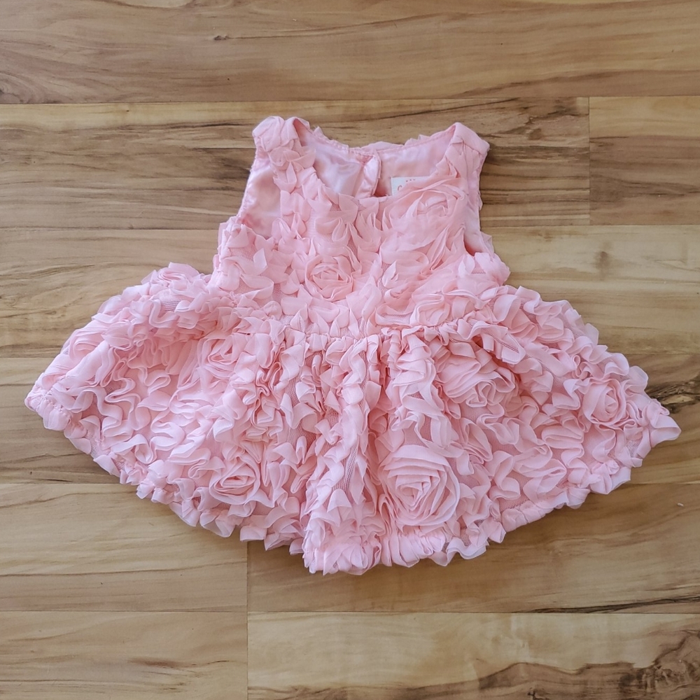 Pink ruffle baby dress